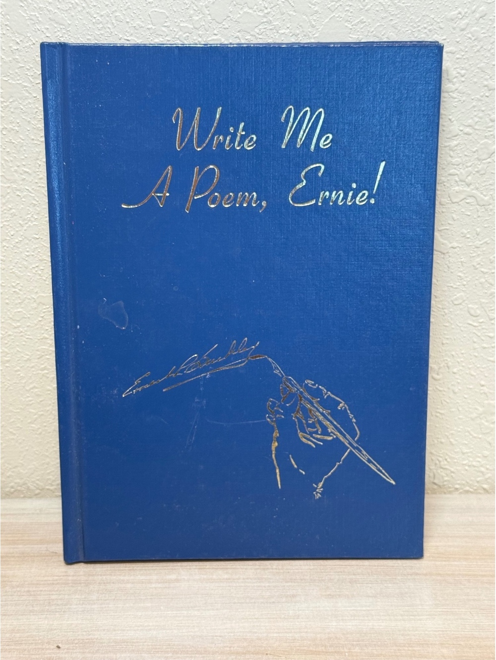 Write Me A Poem, Ernie! Hardcover Book with Personal Inscription